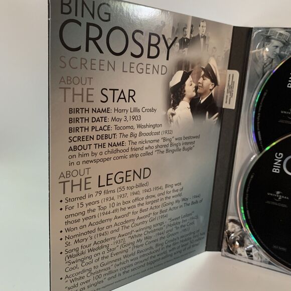 Bing Crosby Screen Legend Collection (DVD, 2006 Releas) 3 Disc 5 Movie Set - Picture 5 of 11